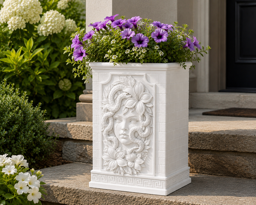 ￼ Medusa Pillar planter (9Inch Tall)