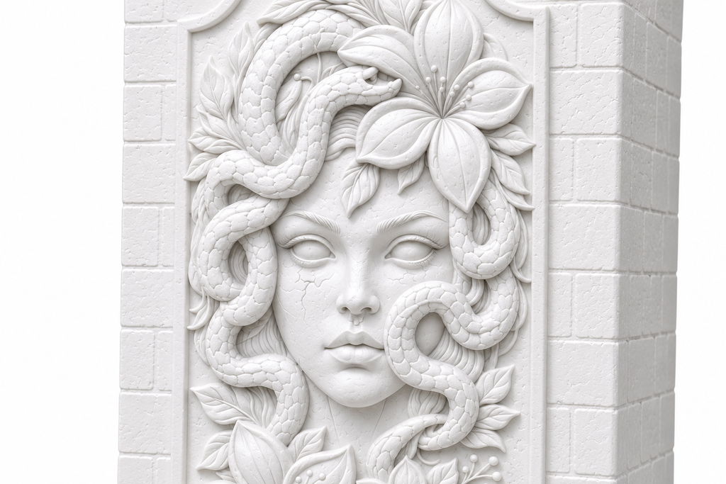 ￼ Medusa Pillar planter (9Inch Tall)