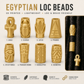 Egyptian Loc Beads – Gold – 25 Pack