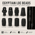 Egyptian Loc Beads – Black – 25 Pack