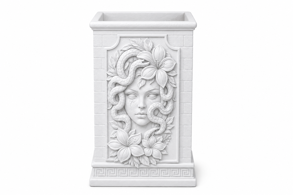 ￼ Medusa Pillar planter (9Inch Tall)