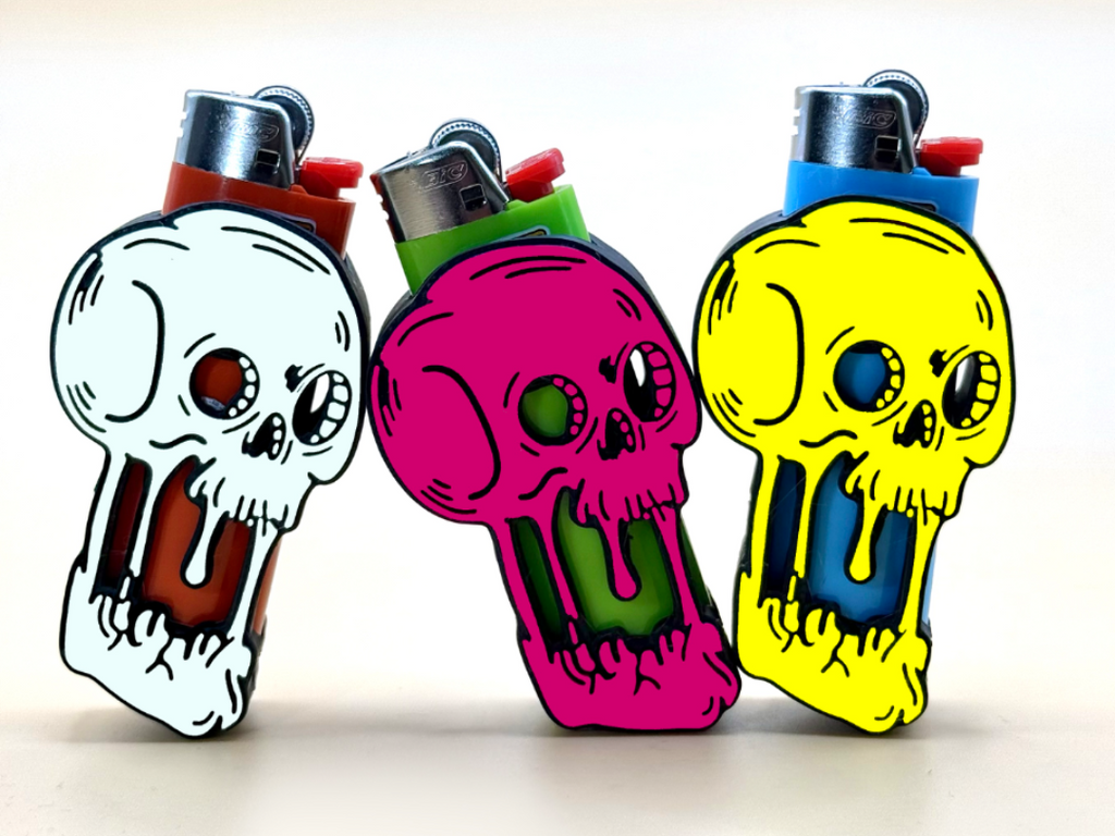 Dripping Skull Standard Lighter Sleeve
