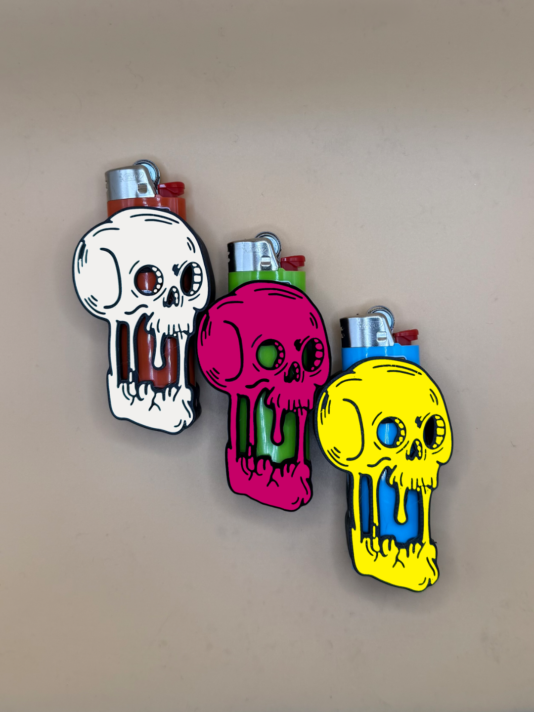 Dripping Skull Standard Lighter Sleeve