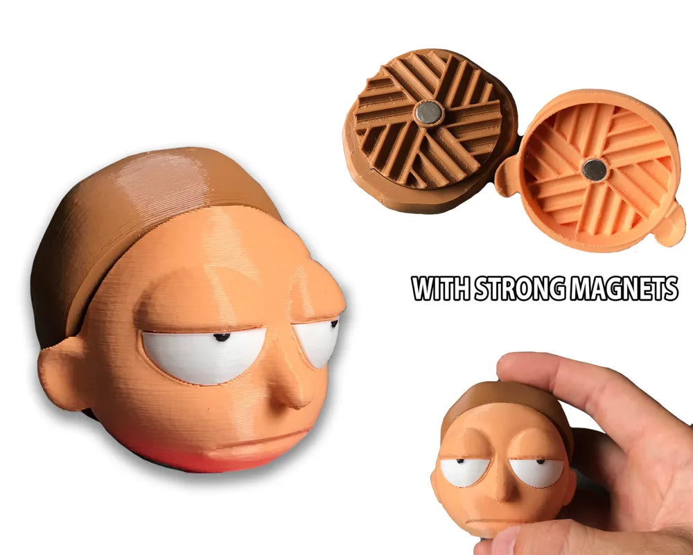 Magnetic Novelty Head Storage Container
