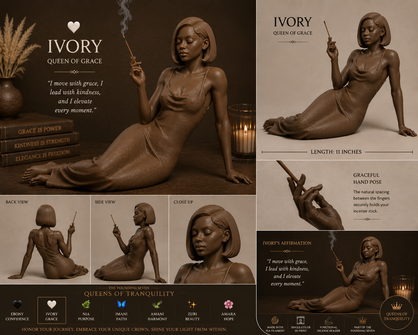Ivory Incent Holder