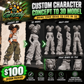 Custom Character Concept to 3D Model – Design Package