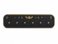 Basic Egyptian magnetic key holder in matte black and gold with six magnetic positions